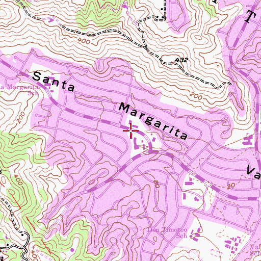 Topographic Map of San Rafael Fire Department Station 6, CA
