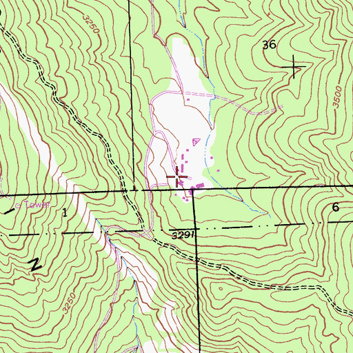 Topographic Map of Department of Forestry and Fire Protection Mount Bullion Conservation Camp, CA