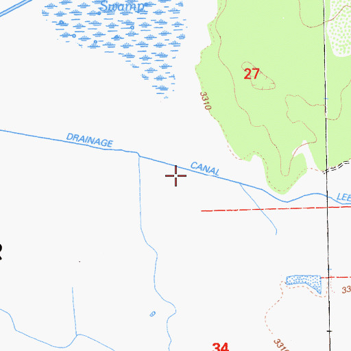 Topographic Map of Lee Drainage Canal, CA
