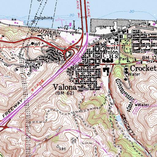 Topographic Map of Crockett Carquinez Fire Protection District Station 79, CA
