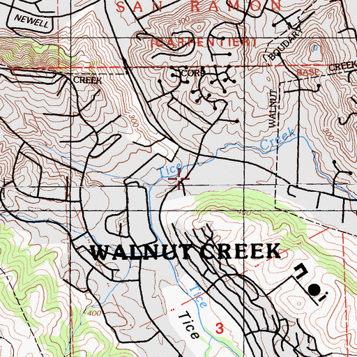 Topographic Map of Contra Costa County Fire Protection District Station 3, CA