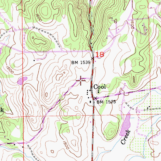 Topographic Map of El Dorado County Fire Protection District Station 72 Cool / Auburn Lake Trails, CA