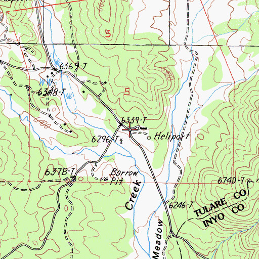 Topographic Map of Bureau of Land Management Chimney Peak Fire Station, CA