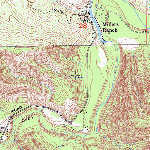 Topographic Map of South Monterey County Fire Protection District Arroyo Seco Fire Station, CA