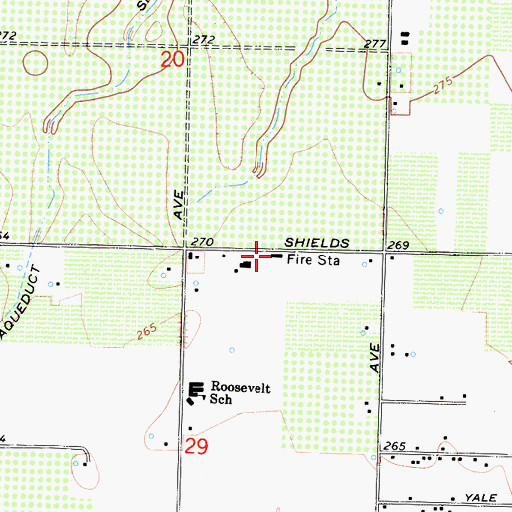 Topographic Map of North Central Fire Protection District Station 45, CA