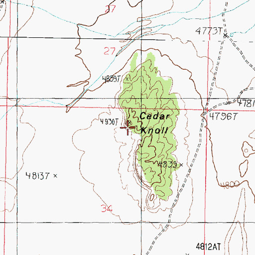 Topographic Map of Cedar Knoll, AZ