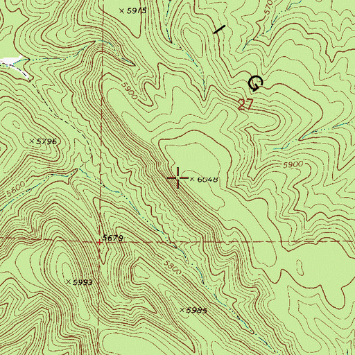 Topographic Map of Big Black Mesa, AZ