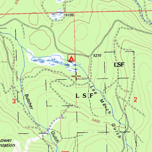 Topographic Map of Lee March Gulch, CA
