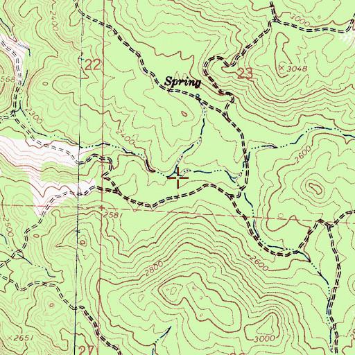 Topographic Map of Mountain Valley Volunteer Fire Department, CA