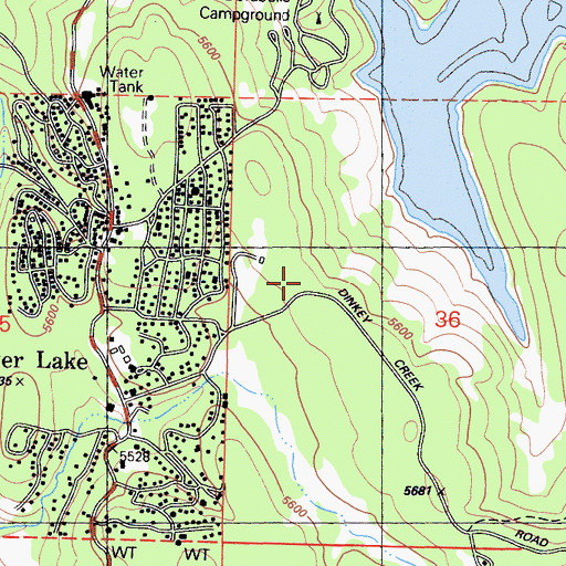 Topographic Map of Fresno County Fire Protection District Shaver Lake, CA