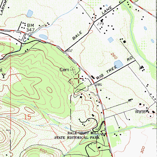 Topographic Map of California Department of Forestry and Fire Protection Saint Helena Station, CA
