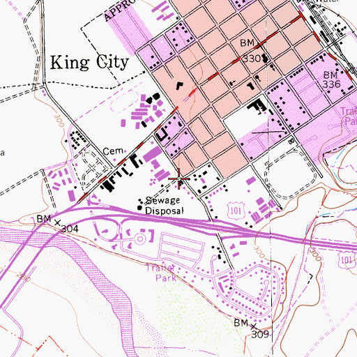 Topographic Map of Department of Forestry and Fire Protection King City, CA