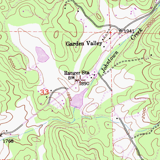 Topographic Map of Department of Forestry and Fire Protection Station 50 Garden Valley, CA