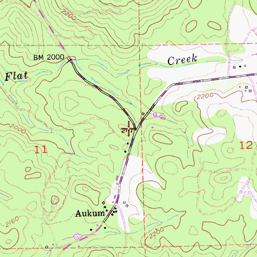 Topographic Map of Pioneer Fire Protection District Station 34 Mount Aukum, CA