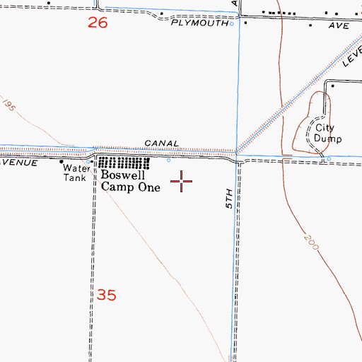 Topographic Map of Corcoran State Prison Fire Department, CA
