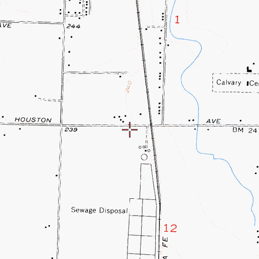 Topographic Map of Hanford Fire Department Station 2, CA