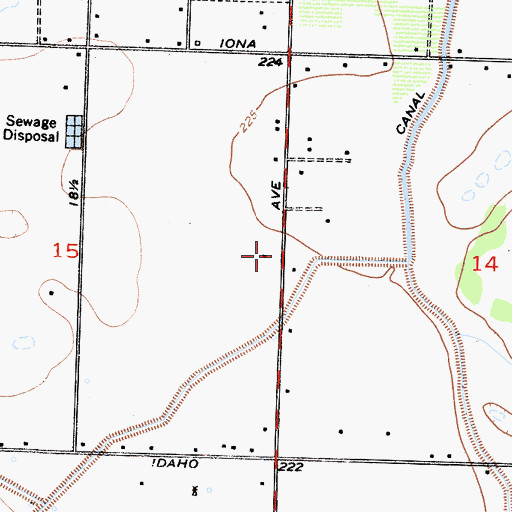 Topographic Map of Kings County Fire Department Station 7 South Lemoore, CA