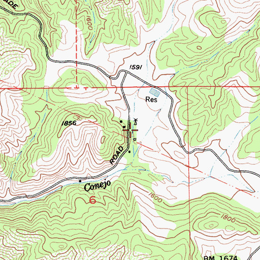 Topographic Map of Cachagua Fire Protection District Station 3 Tassajara Road, CA