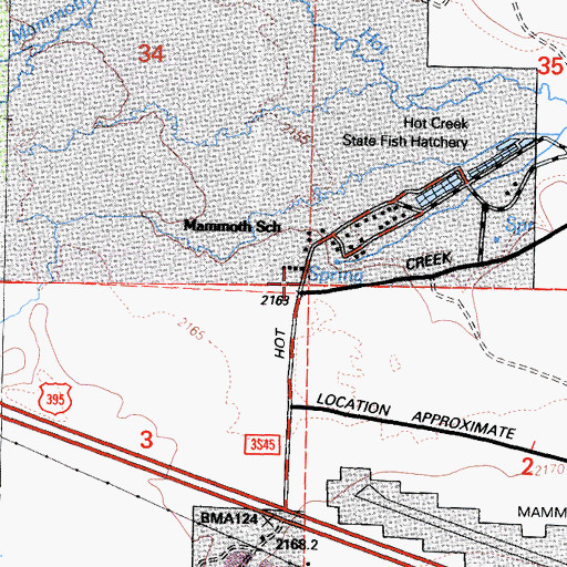 Topographic Map of Long Valley Fire Protection District Station 2, CA