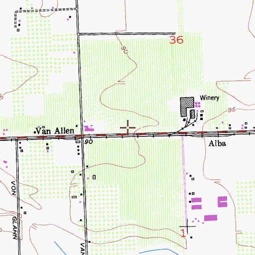 Topographic Map of Escalon Consolidated Fire Protection District Station 2, CA