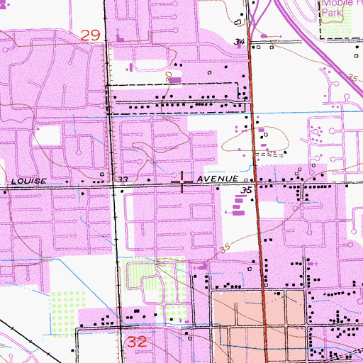 Topographic Map of Manteca Fire Department Station 243, CA