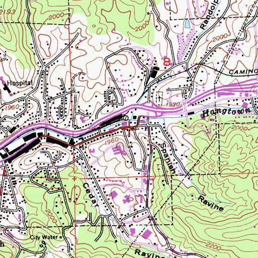 Topographic Map of El Dorado County Fire District Station 26 - Placerville, CA