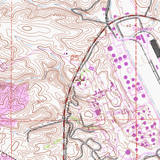 Topographic Map of Valero Fire Department, CA