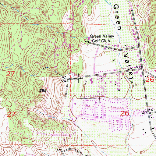 Topographic Map of Cordelia Fire Protection District Station 3, CA