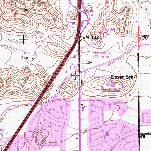 Topographic Map of Fairfield Fire Department Station 41, CA