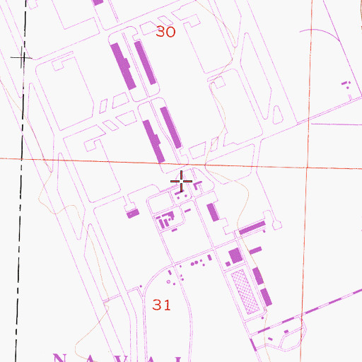 Topographic Map of Naval Air Station Lemoore Federal Fire Department Operations Crash Station, CA
