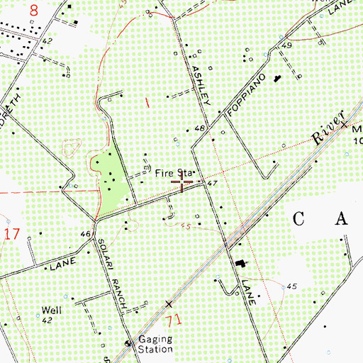 Topographic Map of Waterloo - Morada Rural Fire Protection District, CA