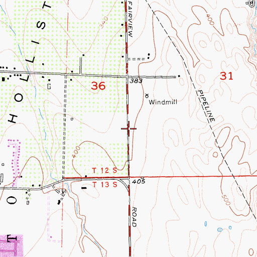 Topographic Map of Cal Fire Hollister Fire Station, CA