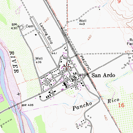 Topographic Map of San Ardo Volunteer Fire Company 87, CA