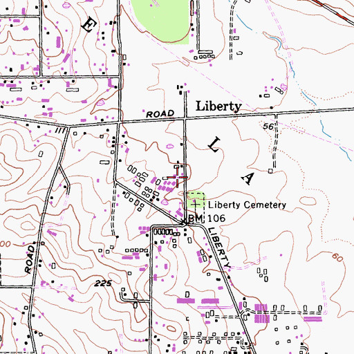 Topographic Map of Rancho Adobe Fire Protection District Station 3, CA