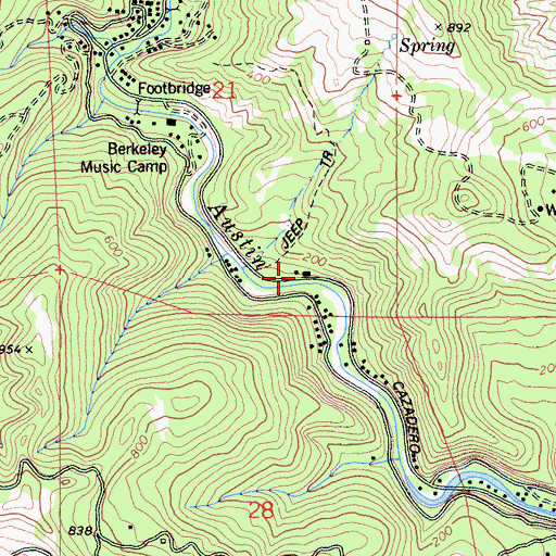 Topographic Map of Department of Forestry and Fire Protection Cazadero Station, CA