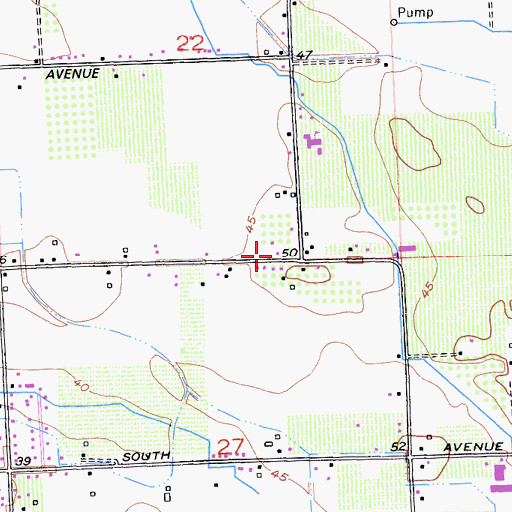 Topographic Map of Lathrop - Manteca Fire Protection District Station 33 New Haven, CA