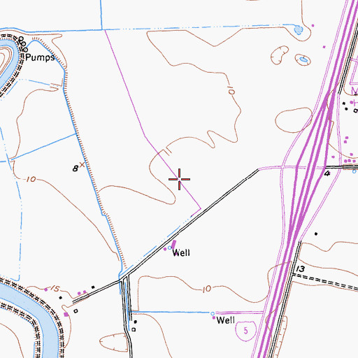 Topographic Map of Lathrop - Manteca Fire Protection District Station 34 Lathrop Mossdale, CA