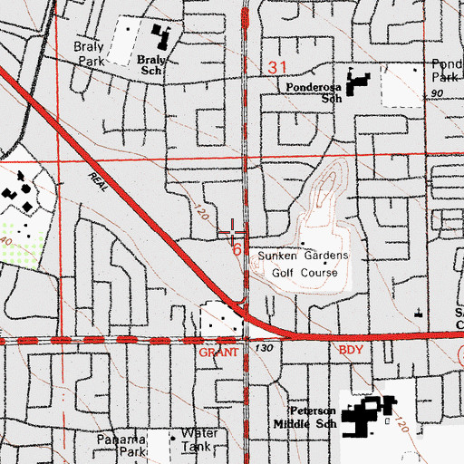 Topographic Map of Sunnyvale Department of Public Safety Station 4, CA