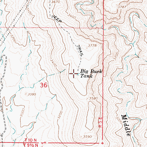 Topographic Map of Big Buck Tank, AZ