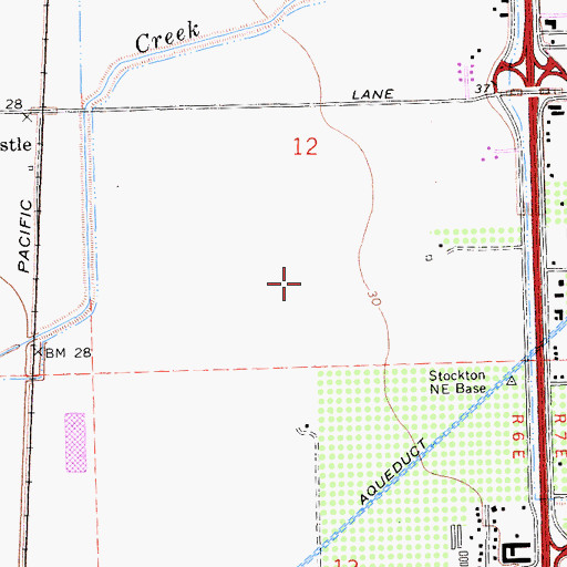 Topographic Map of Stockton Fire Department Station 13, CA