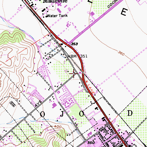 Topographic Map of Santa Clara County Fire Department El Toro Fire Station, CA