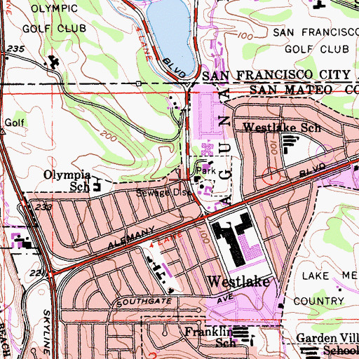 Topographic Map of North County Fire Authority Station 91, CA