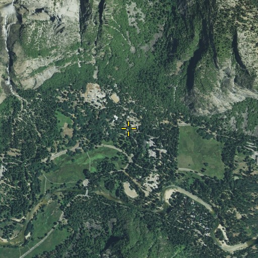 Aerial/Satellite Image of Delaware North Company Fire Department Yosemite, CA