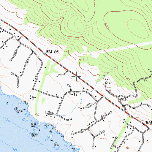 Topographic Map of Sea Ranch Volunteer Fire Department North Station, CA