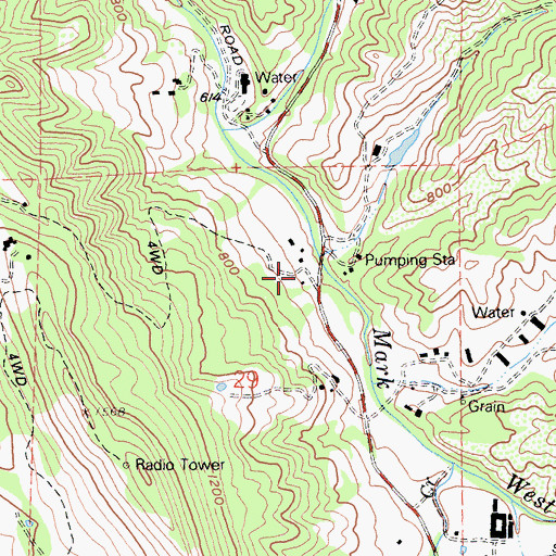 Topographic Map of Rincon Valley Fire Protection District Alpine Station, CA
