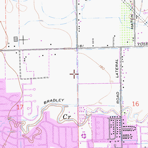 Topographic Map of Merced City Fire Department Station 55, CA