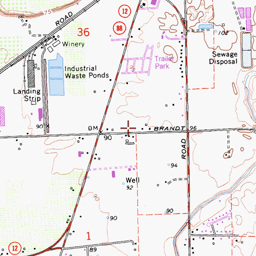 Topographic Map of Mokelumne Rural Fire Department, CA
