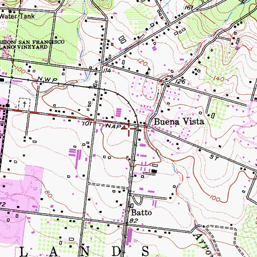 Topographic Map of Schell - Vista Fire Protection District Station 2, CA