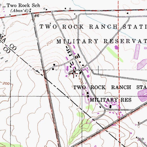 Topographic Map of United States Coast Guard Training Center Petaluma Fire Department, CA