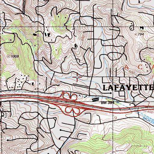 Topographic Map of Contra Costa County Fire Protection District Station 16, CA